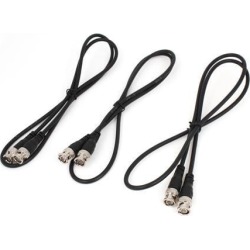 Unique Bargains CCTV Video Camera DVR Male to Male BNC Connector Coaxial Cable Black 1M 3PCS