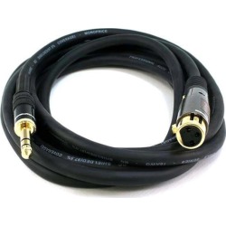 10ft Premier Series XLR Female to 1/4in TRS Male Cable, 16AWG (Gold Plated)