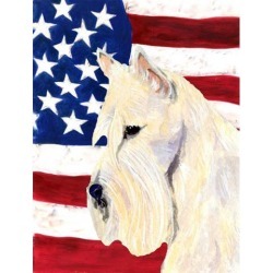 Carolines Treasures SS4015GF 11 x 15 in. USA American Flag with Scottish Terrier Garden Size Flag