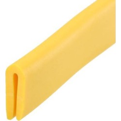 Edge Trim U Seal Yellow PVC Plastic U Channel Edge Protector Fits 1/256" - 3/64' Edge 30 Feet Length