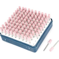 Unique Bargains 100pcs 3mm Shank 6x13mm Cylindrical Tip Polishing Grinding Mounted Points Stone