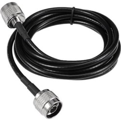 Unique Bargains 2M N-Type Male to N-Type Male Antenna RF Coaxial Extension Pigtail Cable Black