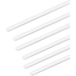 5/64×20 inch ABS Plastic Round Bar Rod for Architectural Model Making DIY White 6pcs