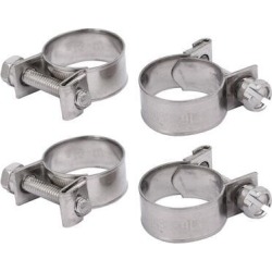 16mm-18mm 304 Stainless Steel Screw Mounted Adjustable Pipe Hose Clamps 4pcs