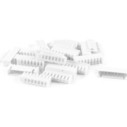 Unique Bargains 10PCS 8-Pin 2.54mm Pitch Straight Mounting Pin Headers White