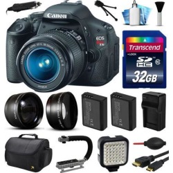 Canon EOS Rebel T3i 600D Digital Camera w/ 18-55mm Lens (32GB Essential Bundle)