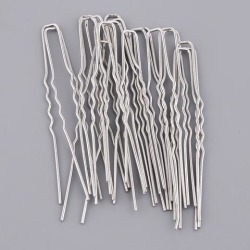 20Pcs Wave U Shaped Hair Pins Hair Clips Bridal Hair Styling Tools White K