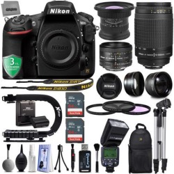 Nikon D810 36.3MP 1080P DSLR Camera w/ Wi-Fi & GPS Ready - 7 fps + 5 Lens - 15 to 300mm - 128GB - 30PC Kit - Nikon 50mm 1.8D - Nikon 70-300G.