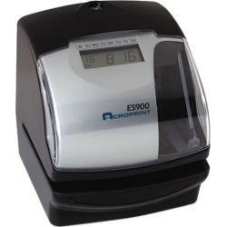 Acroprint 010209000 ES900 Digital Automatic Payroll Recorder/Time Clock, Black