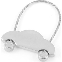 Unique Bargains Unique Bargains Zinc Alloy Car Skipping Rope Keychain Key Ring Ornament Silver Tone