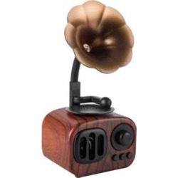 DOBACNER Bluetooth speaker retro wholesale card radio voice wireless smart speaker(Red wood grain)