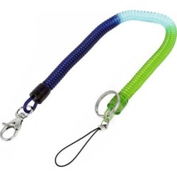 Unique Bargains Phone Keys Lobster Hook Stretchy Spiral Spring Coiled Strap Lanyard Tri-color