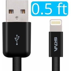 Skiva Apple MFi Certified Short Lightning to USB Sync & Charge Cable (CB132)