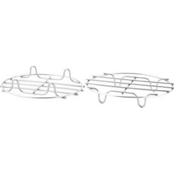 Stainless Steel Cooker Steam Rack Cooking Ware Steaming Rack Stand 2 PCS