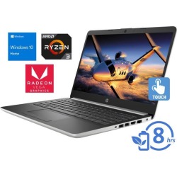 HP 14 Notebook, 14' HD Touch Display, AMD Ryzen 3 3200U Upto 3.5GHz, 32GB RAM, 512GB SSD, Vega 3, HDMI, Card Reader, Wi-Fi, Bluetooth, Windows 10 Home