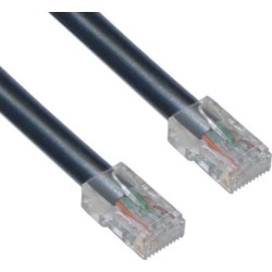 Cable Wholesale Cat 6 Black Ethernet Patch Cable, Bootless, 100 Foot