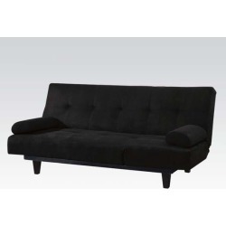 Acme Furniture 05855W-BK Cybil Adjustable Sofa w/2 Pillows, Black