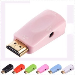 Xbox360 Sky HD HDMI Male To VGA Female PC HDTV Laptop DVD With Audio Cable Converter Box Adapter