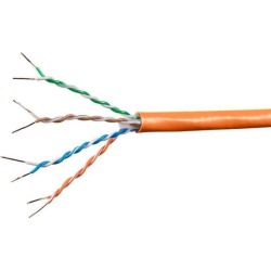 Monoprice Cat6A Ethernet Bulk Cable - Network Internet Cord - Solid, 550Mhz, UTP, CMR, Riser Rated, Pure Bare Copper Wire, 10G, 23AWG, No Logo.