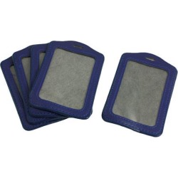 Unique Bargains Blue Credit Business ID Card Clear Plastic Holder 5 Pcs