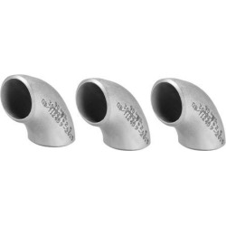 Stainless Steel 304 Butt-Weld Pipe Fitting Long Radius 90 Degree Elbow 3/4-inch OD Schedule 10 Pipe Size 3pcs