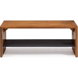 42' Solid Rustic Reclaimed Pine Wood Entry Bench - Amber
