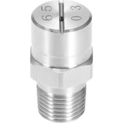 Flat Fan Spray Tip - 1/8BSPT Male Thread 304 Stainless Steel Nozzle - 65 Degree 1.1mm Orifice Diameter
