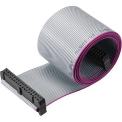 IDC Wire Flat Ribbon Cable FC/FC Connector A-type 34 Pins 2.54mm Pitch 1m Length Gray