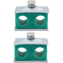 2pcs Twin Series Light Pipe Clamp Assembly Polypropylene Fit 18mm Tube Dia