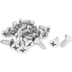 M5.5x16mm 316 Stainless Steel Flat Head Phillips Self Tapping Screws Bolts 20pcs