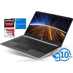 HP 14 Notebook, 14' HD Display, AMD A9-9425 Upto 3.7GHz, 4GB RAM, 128GB NVMe SSD, HDMI, Card Reader, Wi-Fi, Bluetooth, Windows 10 Pro S