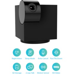 CamHome Blackbox S Full HD 1080p (2MP) IP Security Camera, w/ PTZ, 120° Wide Angle Lens, IR Night Vision, 2-way Audio, Motion Alerts, Local SD Storage