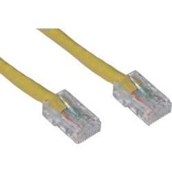 Cable Wholesale Cat 5E Ethernet Patch Cable, Bootless, 1 Foot - Yellow