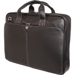 Mobile Edge Black Deluxe Leather Laptop Briefcase - 16' PC/17' MacBook Model MEBCL1