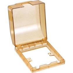 Weatherproof Outlet Cover In-Use Plug Receptacle Protector Indoor Uses 98x110mm Tawny with Carving 2Pcs