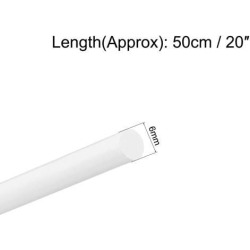 1/4×20 inch ABS Plastic Round Bar Rod for Architectural Model Making DIY White 2pcs