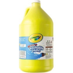 Washable Paint, Yellow, 1 Gal