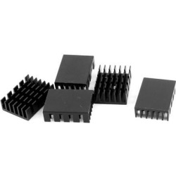 Unique Bargains 5pcs LED Power Memory Chip IC Aluminum Cooling Fin Heat Sink 19x14x6mm
