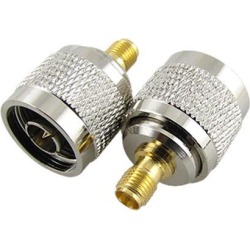 Unique Bargains RF Coaxial N Type Male to SMA Female Connector Adapter 2pcs