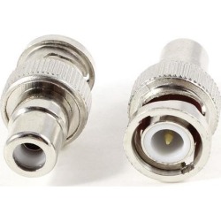Unique Bargains Unique Bargains 2 Pcs BNC Male to RCA Female M/F Coax Connector Coupler for CCTV Camera