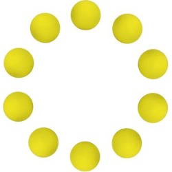 10 Pieces EVA Foam Golf Swing Exercises Practice Training Balls Yellow