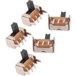 5 Pcs DC 50V 0.5A 2 Position 3P SPDT Micro Slide Latching Switch for Toys