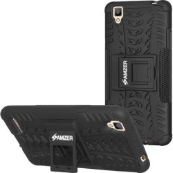 Amzer Hybrid Warrior Dual Layer Protection Soft Cover Hard Shell Case With Stand for OPPO F1
