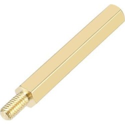 M3 30+6mm Female Male Thread Brass Hex Standoff Spacer Screws PCB Pillar