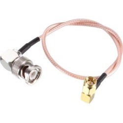 BNC Male Right Angle to SMA Male Right Angle RG316 Coaxial Cable 0.3Meter/1Ft