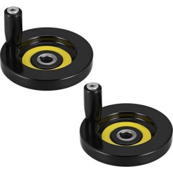 Hand Wheel 80mm Diameter 10mm Hole Diameter for Milling Machine 2Pcs