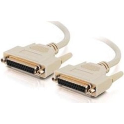 C2G 03011 DB25 Female/Female Modem Cable, Beige (6 Feet, 1.82 Meters)