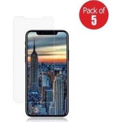 Case Friendly 2.5D Curved Anti Shatter Scratch and Impact Resistant Tempered Glass Screen Protector Pack of 5 for iPhone X