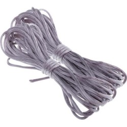 2pcs 5 Meters Wax Cord String Thread Line for Bracelet Necklace Beads Grey