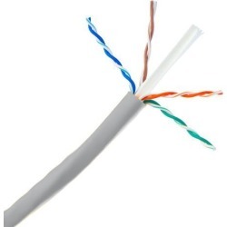 Cable Wholesale Connectors Bulk Cat6 Gray Ethernet Cable, Stranded, UTP